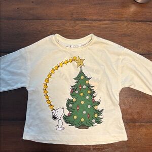 Zara White Peanuts Graphic Tee